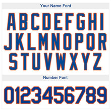 Charger l'image dans la galerie, Custom White Royal Pinstripe Royal-Orange Baseball Jersey