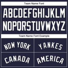 Load image into Gallery viewer, Custom Navy White Baseball Jersey