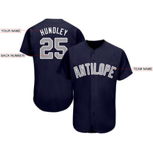 Load image into Gallery viewer, Custom Navy Gray-White Baseball Jersey