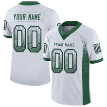 Laden Sie das Bild in den Galerie-Viewer, Custom White Grass Green-Black Drift Fashion Football Jersey