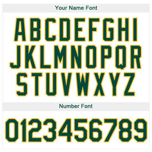Laden Sie das Bild in den Galerie-Viewer, Custom White Green-Gold Baseball Jersey