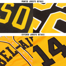 Load image into Gallery viewer, Custom Gold Green-White Baseball Jersey