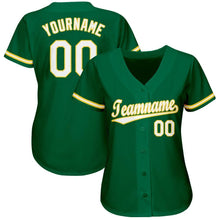 Загрузить изображение в средство просмотра галереи, Custom Kelly Green White-Gold Baseball Jersey