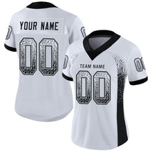 Загрузить изображение в средство просмотра галереи, Custom White Black-Silver Drift Fashion Football Jersey