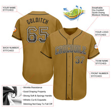 Load image into Gallery viewer, Custom Old Gold Black-White Authentic Drift Fashion Baseball Jersey