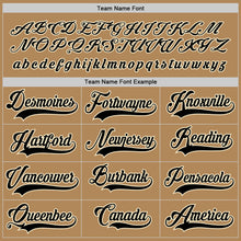 Load image into Gallery viewer, Custom Old Gold Black-Cream Hockey Jersey