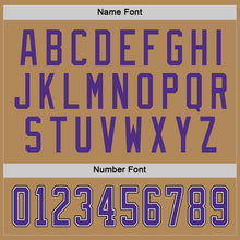 Load image into Gallery viewer, Custom Old Gold Purple-Black Hockey Jersey