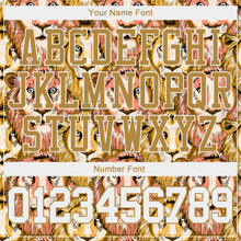 Load image into Gallery viewer, Custom Stitched Old Gold White-Old Gold 3D Pattern Design Lion Sports Pullover Sweatshirt Hoodie