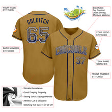 Load image into Gallery viewer, Custom Old Gold Navy-White Authentic Drift Fashion Baseball Jersey