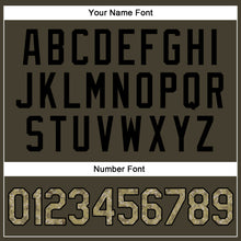 Загрузить изображение в средство просмотра галереи, Custom Olive Camo-Black Authentic Throwback Rib-Knit Salute To Service Baseball Jersey Shirt