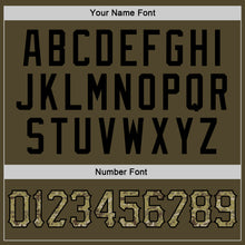 Laden Sie das Bild in den Galerie-Viewer, Custom Stitched Olive Camo-Black Sports Pullover Sweatshirt Salute To Service Hoodie