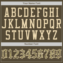 Load image into Gallery viewer, Custom Olive Camo-City Cream Authentic American Flag Fashion Salute To Service Baseball Jersey