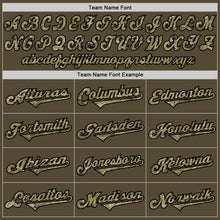 Load image into Gallery viewer, Custom Olive Camo-Black Authentic American Flag Fashion Salute To Service Baseball Jersey