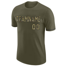 Charger l'image dans la galerie, Custom Olive Camo-Black Performance Salute To Service T-Shirt