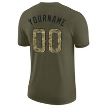 Charger l'image dans la galerie, Custom Olive Camo-Black Performance Salute To Service T-Shirt
