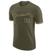 Laden Sie das Bild in den Galerie-Viewer, Custom Olive Camo-Black Performance Salute To Service T-Shirt