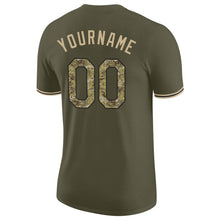 Laden Sie das Bild in den Galerie-Viewer, Custom Olive Camo-Black Performance Salute To Service T-Shirt