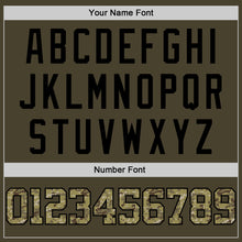 Загрузить изображение в средство просмотра галереи, Custom Olive Camo-Black Authentic Throwback Rib-Knit Salute To Service Baseball Jersey Shirt