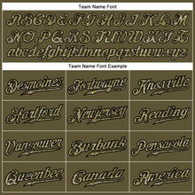 Load image into Gallery viewer, Custom Olive Camo-Black Authentic Salute To Service Baseball Jersey