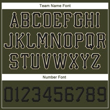 Load image into Gallery viewer, Custom Olive Black-Cream Stitched Adjustable Snapback Salute To Service Hat