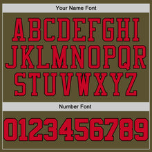 Load image into Gallery viewer, Custom Olive Red-Black Authentic Salute To Service Baseball Jersey