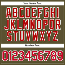 Load image into Gallery viewer, Custom Olive Red-White Authentic Salute To Service Baseball Jersey