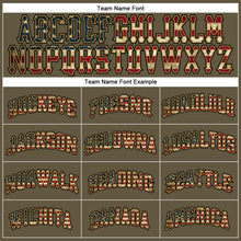 Load image into Gallery viewer, Custom Olive Vintage USA Flag-Black Authentic Throwback Salute To Service Basketball Jersey