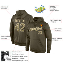 Загрузить изображение в средство просмотра галереи, Custom Stitched Olive Camo-Cream Sports Pullover Sweatshirt Salute To Service Hoodie