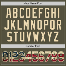 Laden Sie das Bild in den Galerie-Viewer, Custom Olive Vintage USA Flag-Cream Performance Salute To Service T-Shirt