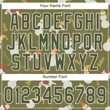 Load image into Gallery viewer, Custom Olive Olive-White Christmas 3D Authentic Salute To Service Baseball Jersey