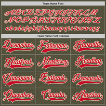Charger l'image dans la galerie, Custom Olive Red-Cream Salute To Service Hockey Jersey