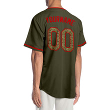 Load image into Gallery viewer, Custom Olive Cmao-Red Authentic Salute To Service Baseball Jersey