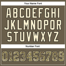 Load image into Gallery viewer, Custom Olive Camo-Cream Authentic Throwback Salute To Service Basketball Jersey