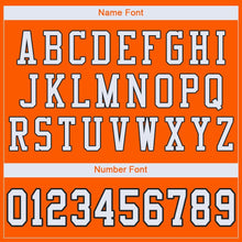 Load image into Gallery viewer, Custom Orange White-Black Mesh Authentic Football Jersey