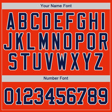 Load image into Gallery viewer, Custom Orange Navy-White Authentic Baseball Jersey