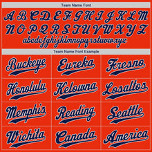 Load image into Gallery viewer, Custom Orange Navy-White Authentic Baseball Jersey