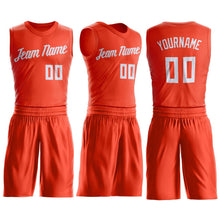 Charger l'image dans la galerie, Custom Orange White Round Neck Suit Basketball Jersey
