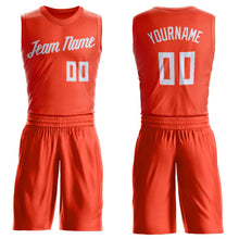 Charger l'image dans la galerie, Custom Orange White Round Neck Suit Basketball Jersey