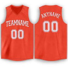 Charger l'image dans la galerie, Custom Orange White V-Neck Basketball Jersey