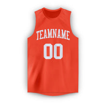 Charger l'image dans la galerie, Custom Orange White Round Neck Basketball Jersey