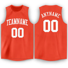 Charger l'image dans la galerie, Custom Orange White Round Neck Basketball Jersey