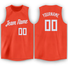 Charger l'image dans la galerie, Custom Orange White Round Neck Basketball Jersey
