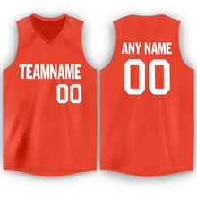 Charger l'image dans la galerie, Custom Orange White V-Neck Basketball Jersey