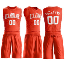 Laden Sie das Bild in den Galerie-Viewer, Custom Orange White Round Neck Suit Basketball Jersey