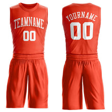 Laden Sie das Bild in den Galerie-Viewer, Custom Orange White Round Neck Suit Basketball Jersey