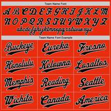 Load image into Gallery viewer, Custom Orange Black-White Authentic Baseball Jersey