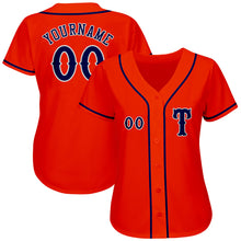 Load image into Gallery viewer, Custom Orange Navy-Gray Authentic Baseball Jersey