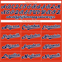 Загрузить изображение в средство просмотра галереи, Custom Orange Navy-White Authentic Throwback Rib-Knit Baseball Jersey Shirt