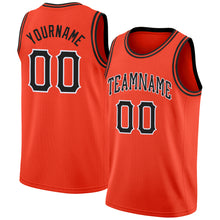 Charger l'image dans la galerie, Custom Orange Black-White Round Neck Rib-Knit Basketball Jersey
