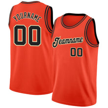 Charger l'image dans la galerie, Custom Orange Black-Cream Round Neck Rib-Knit Basketball Jersey